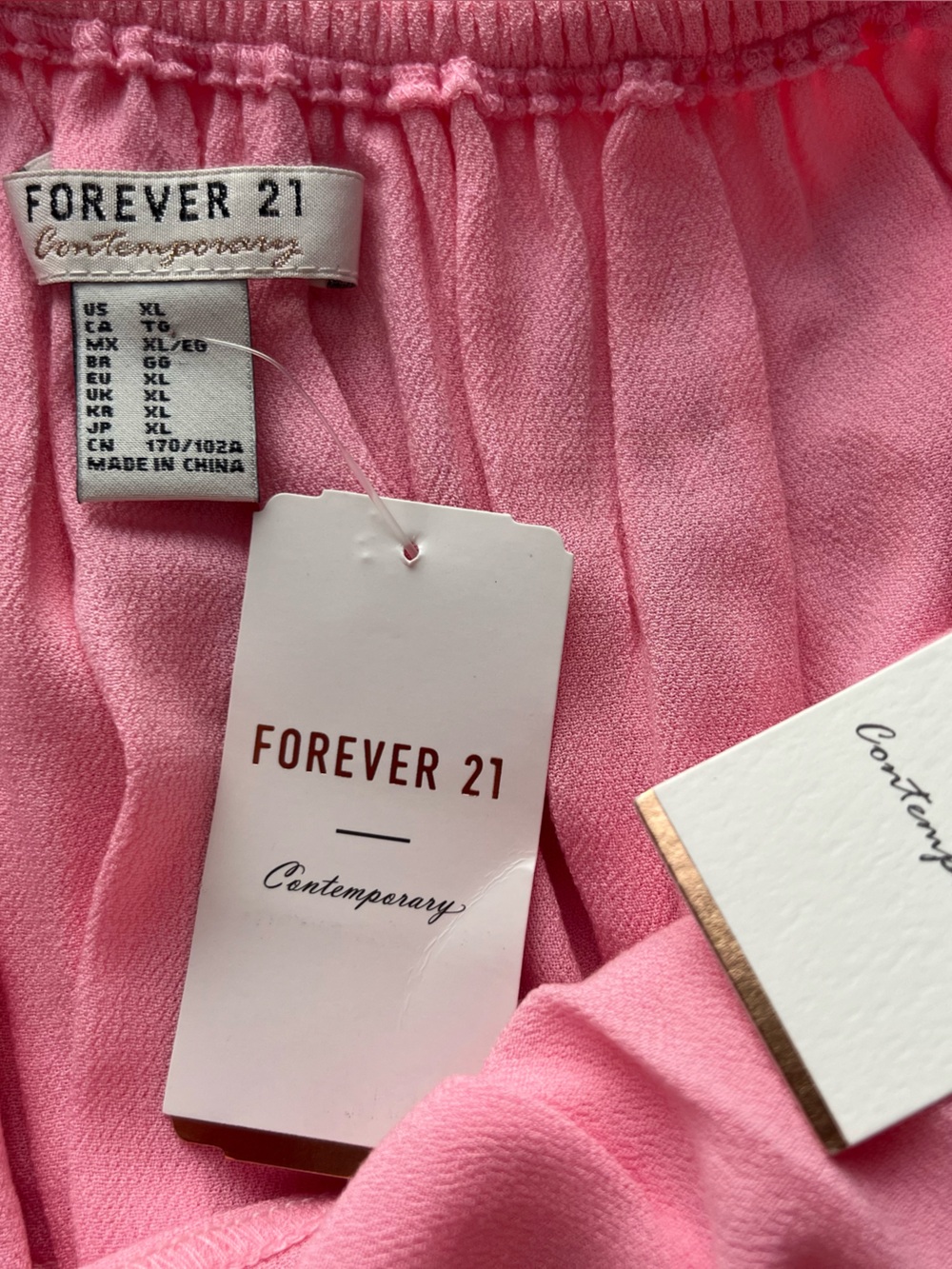 NWT F21 Pink Off-Shoulder Crop Top - Picture 5 of 5